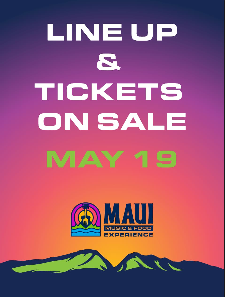Line Up Released on Tuesday May 19, 2026